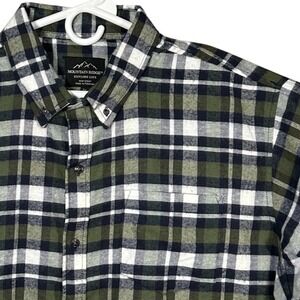 Mountain Ridge Flannel Shirt Plaid Button Up Long‎ Sleeve Casual Men's Size 3XL